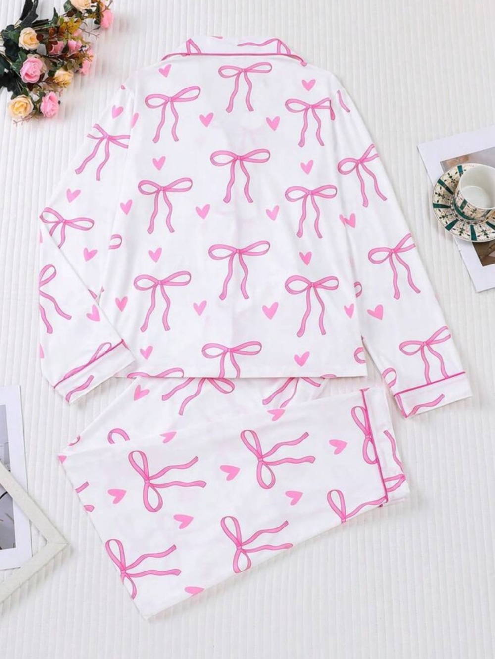 Women’s Bow Pajama Set - XL - Picture 4 of 10